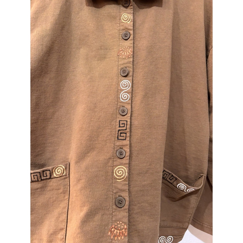 Babytoes Cotton Olive Barn Jacket Sz XL Chore Coat Gorpcore Whimsigoth Lagenlook - Picture 5 of 16